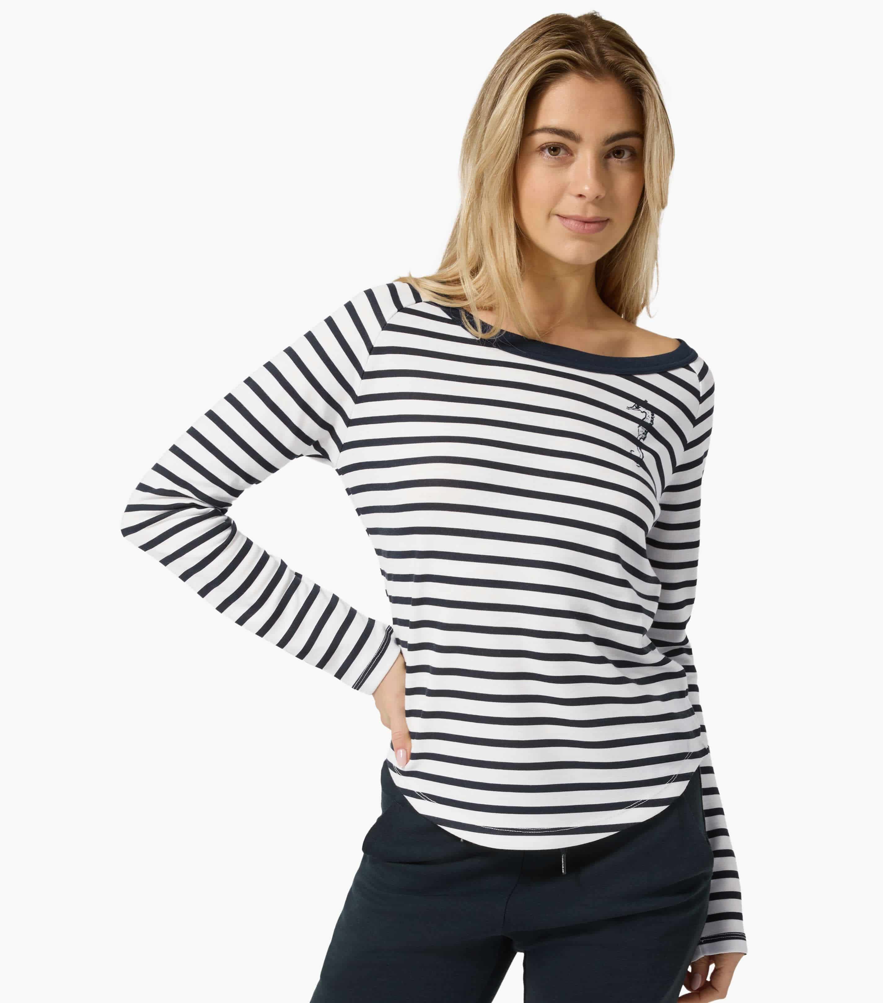 SEA HORSE STRIPE BIO CREW
